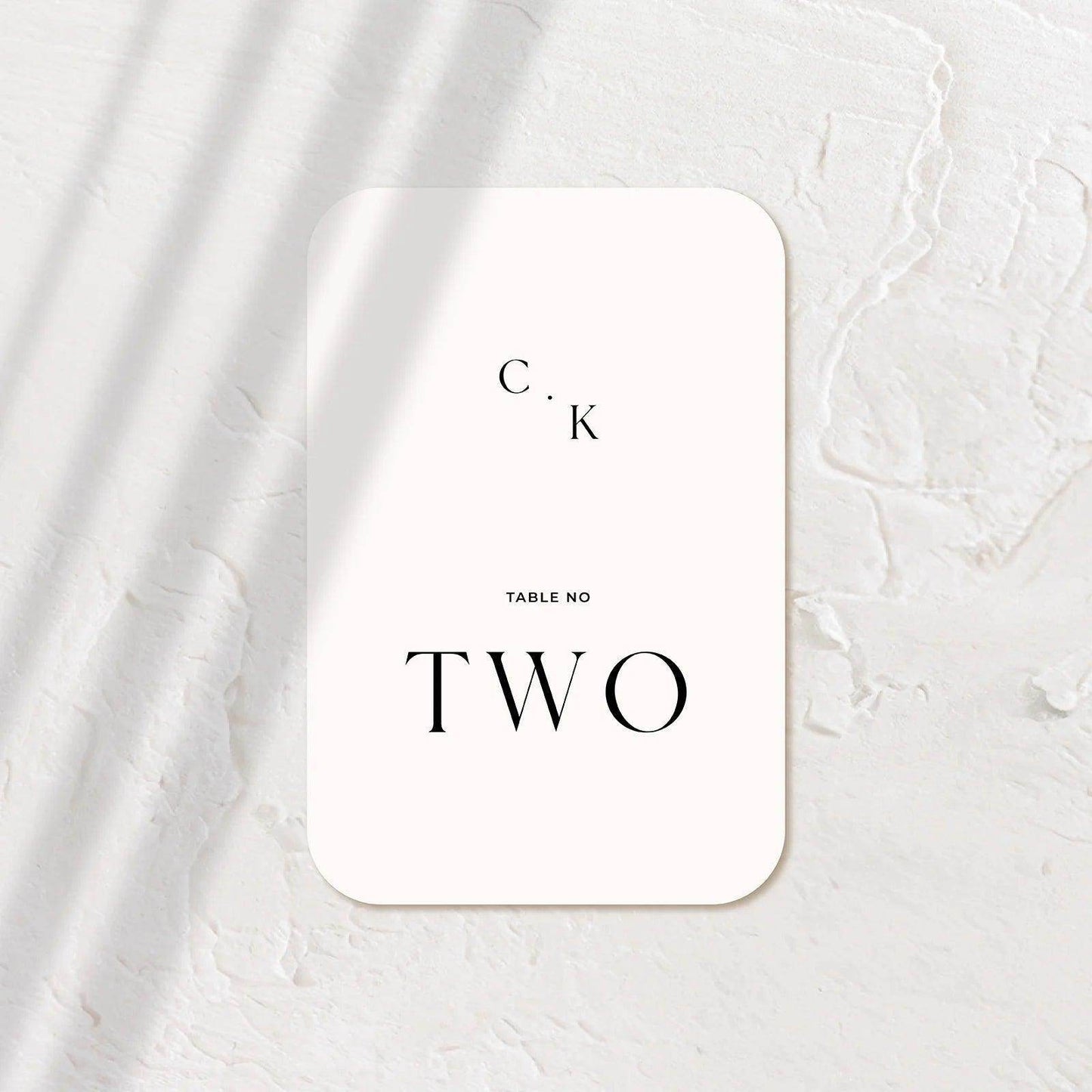 Modern Table Numbers - Chloe 1 - Wedding Signs