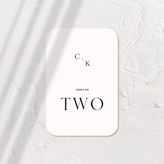 Modern Table Numbers - Chloe 1 - Wedding Signs