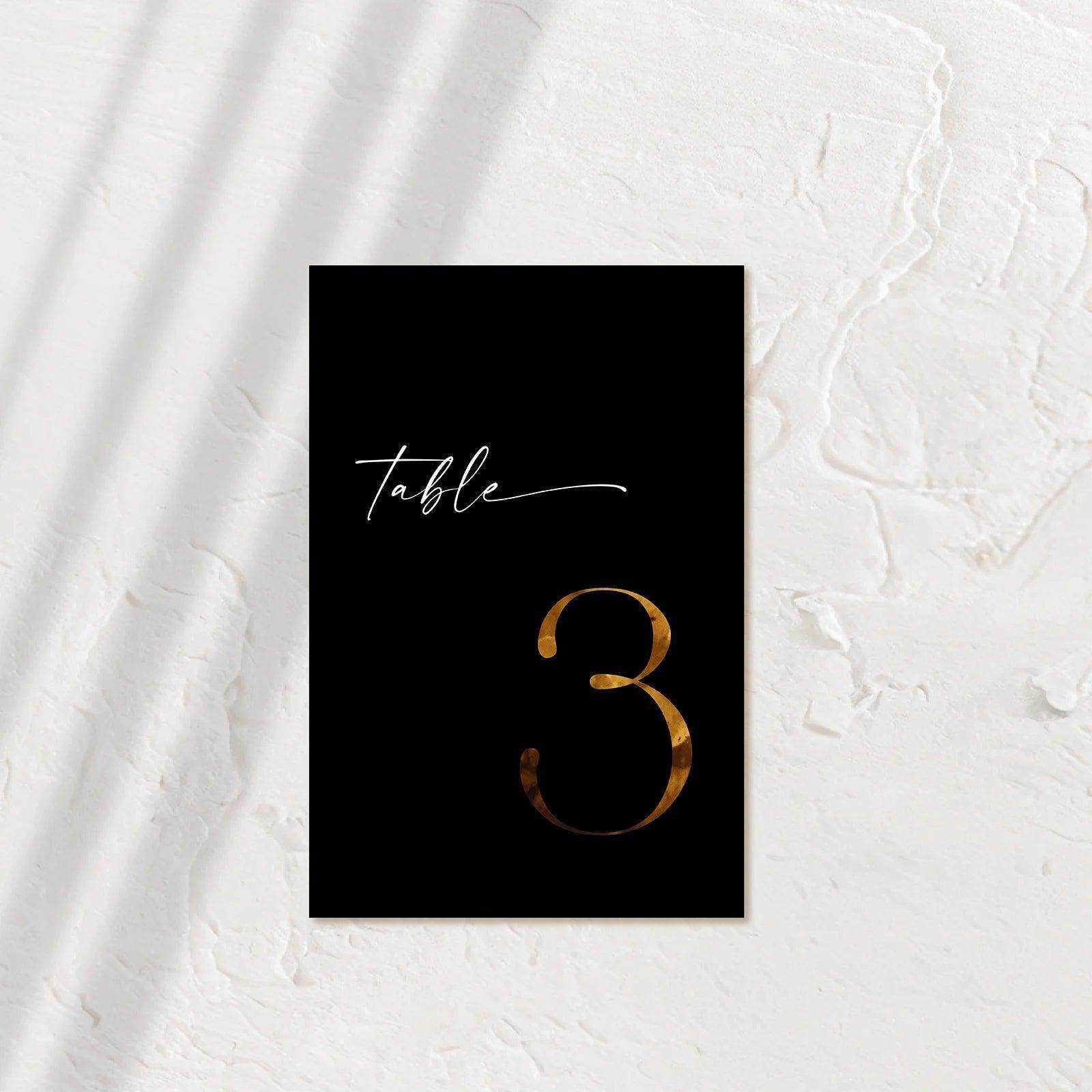 Modern Table Numbers - Josephine 1 - Wedding Signs