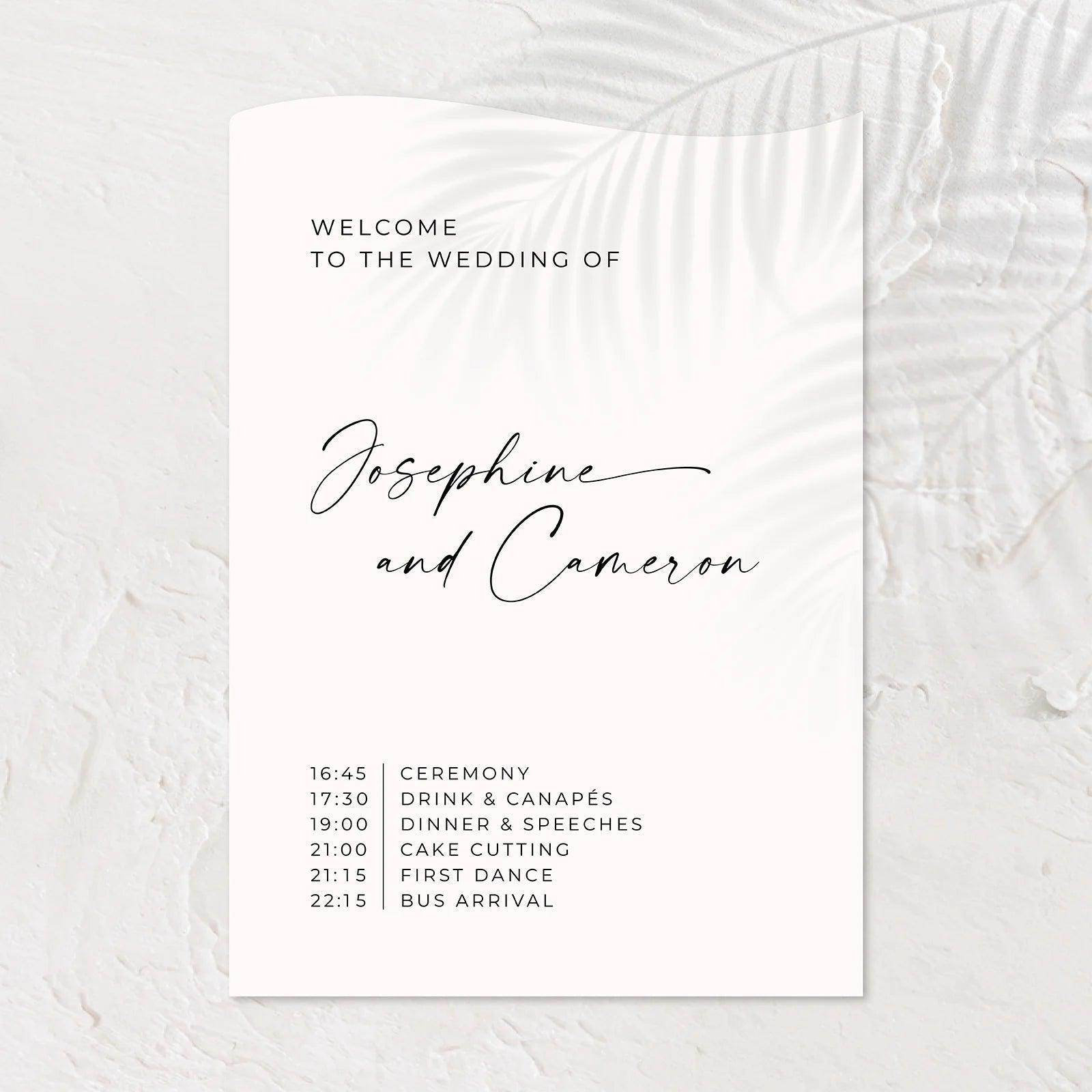 Modern Wedding Welcome Sign - Josephine - Wedding Signs