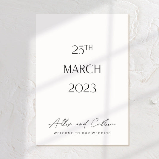 Modern Welcome Sign - Allix - Wedding Signs