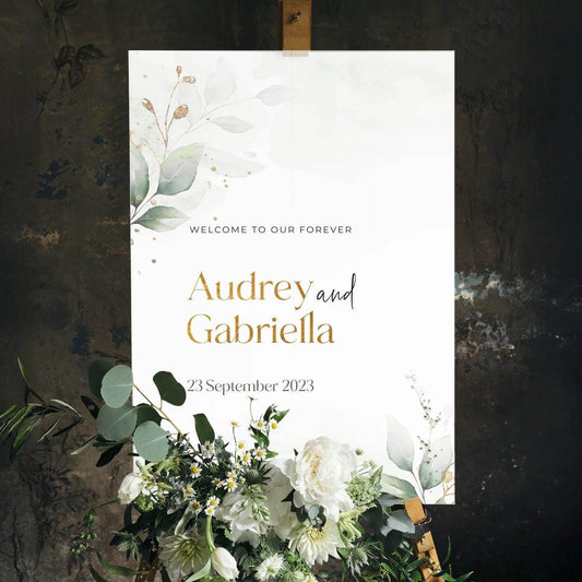 Modern Welcome Sign - Audrey - Wedding Signs