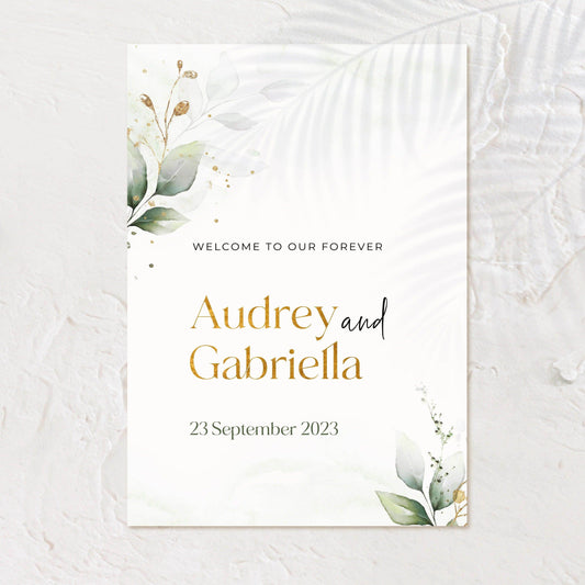 Modern Welcome Sign - Audrey - Wedding Signs