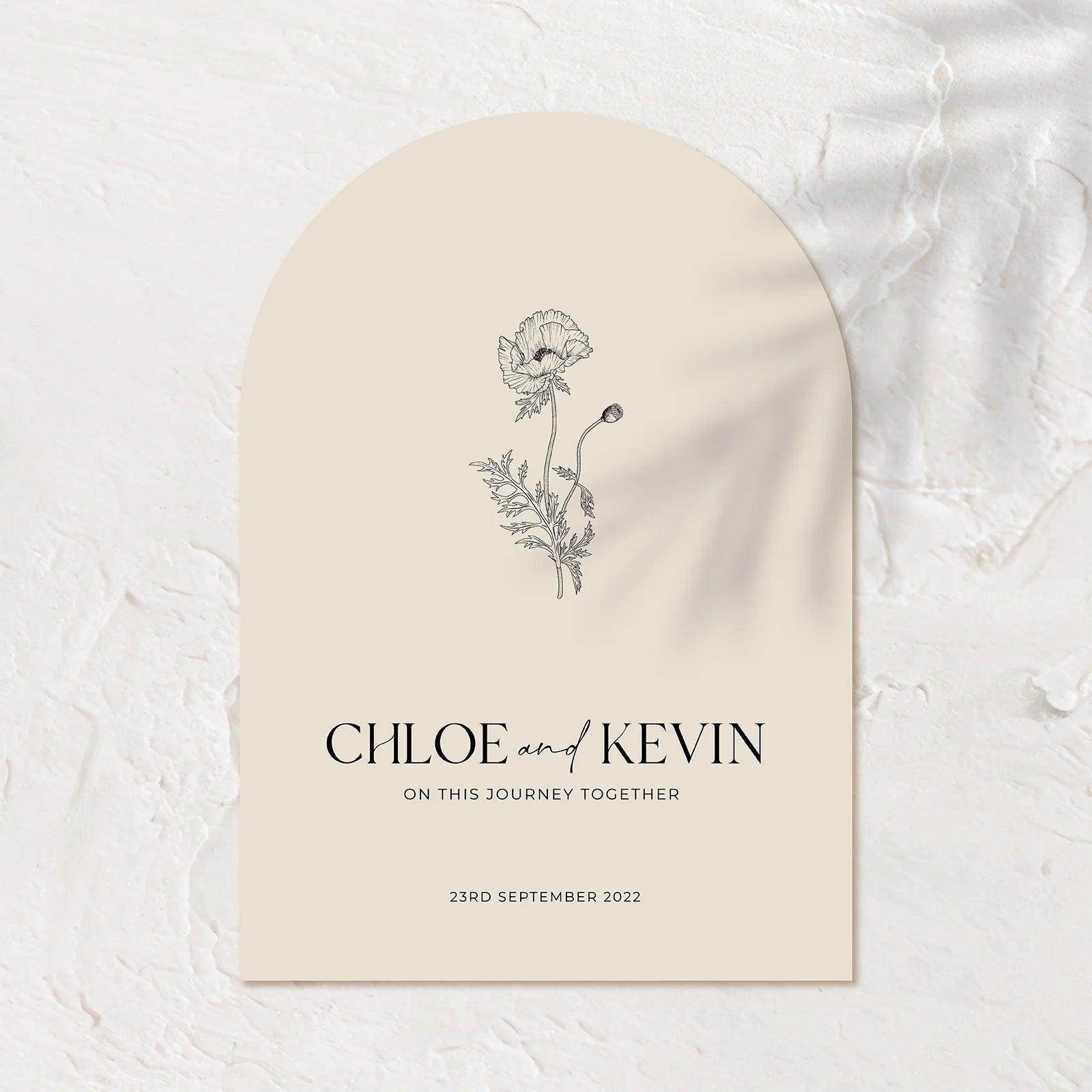 Modern Welcome Sign - Chloe 1 - Wedding Signs