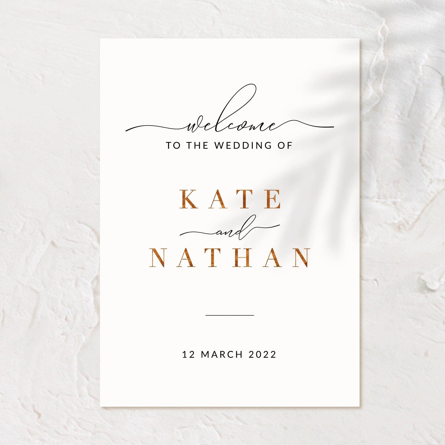 Modern Welcome Sign - Kate - Wedding Signs