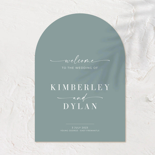 Modern Welcome Sign - Kimberley - Wedding Signs
