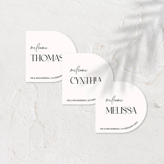 Personalised Acrylic Coasters - Ariana 1 - Wedding Signs