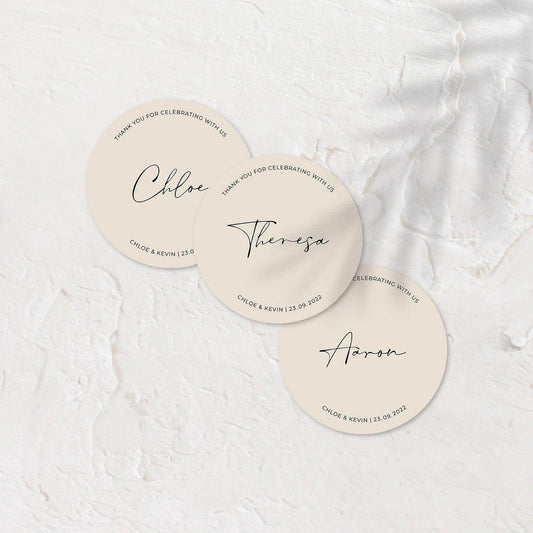 Personalised Acrylic Coasters - Chloe 1 - Wedding Signs
