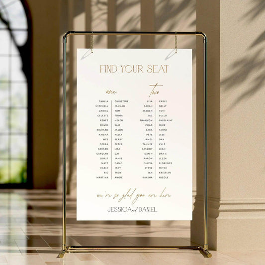 Personalised Seating Chart - Jessica 2 - Wedding Signs