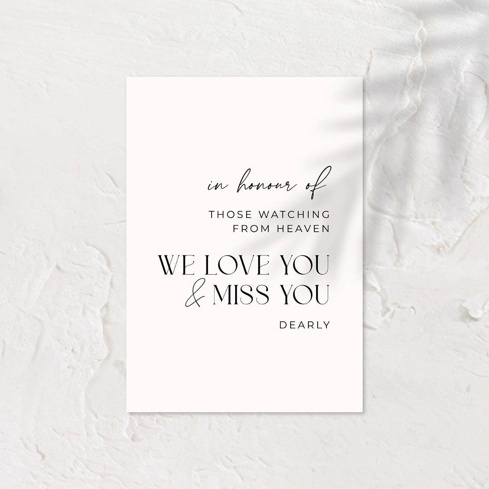 Personalised Small Wedding Signs - Ariana 4 - Wedding Signs