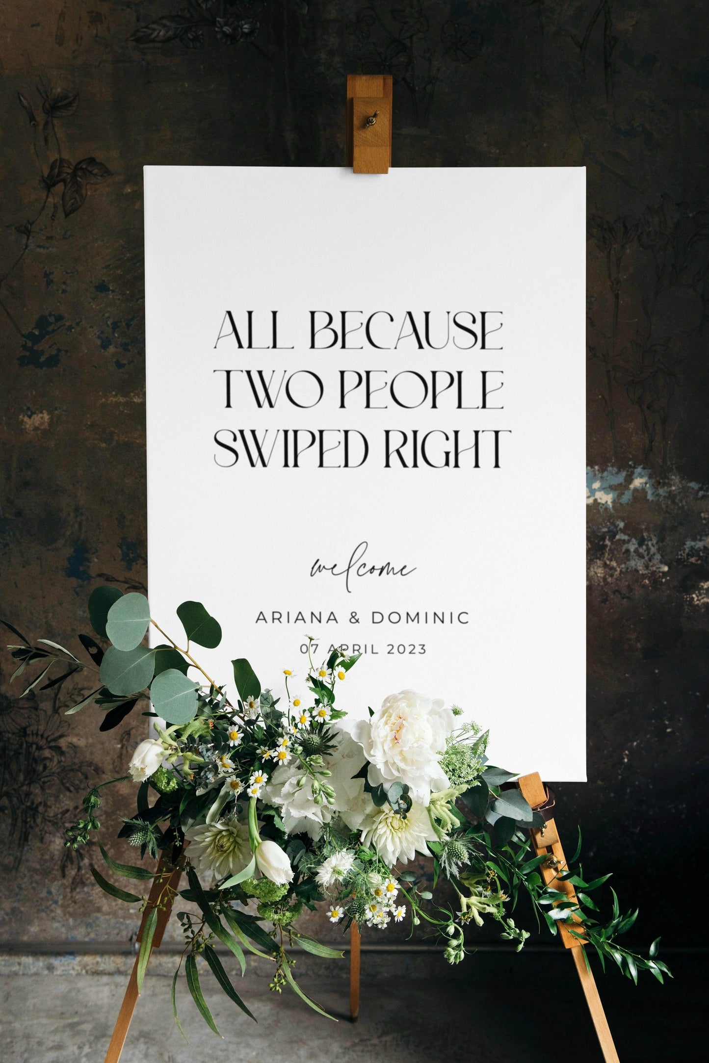 Personalised Welcome Sign - Ariana 6 - Wedding Signs