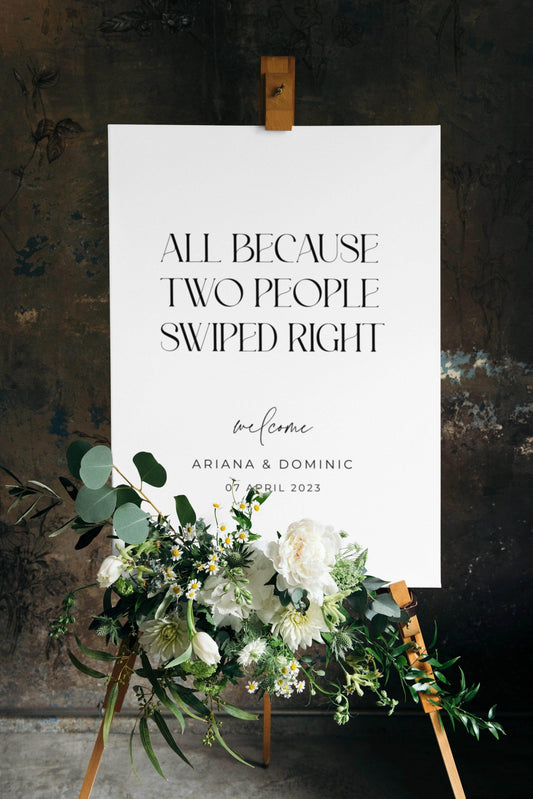 Personalised Welcome Sign - Ariana 6 - Wedding Signs