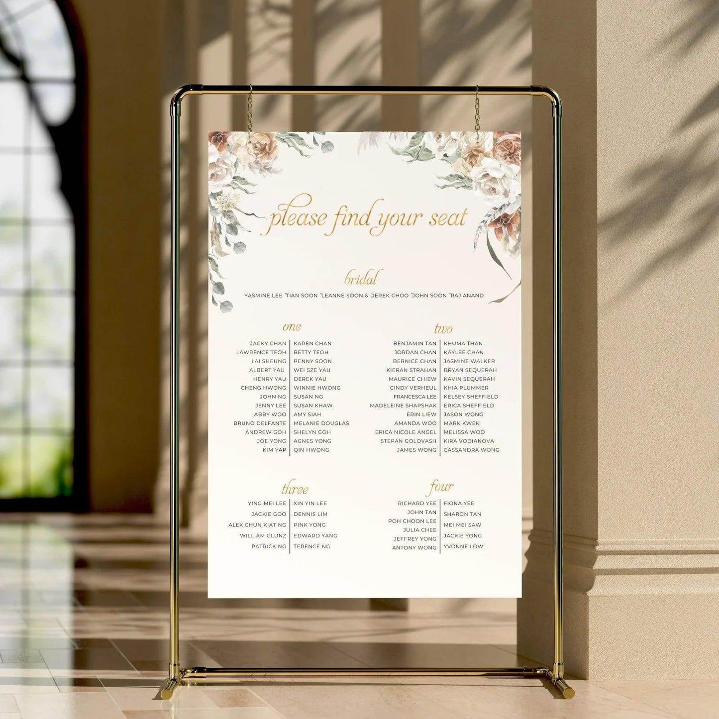 Rustic Seating Chart - Leanne - Wedding Signs