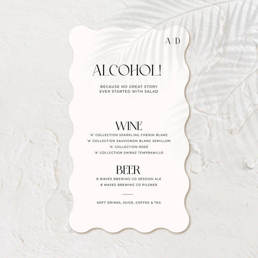 Sophisticated Bar Sign - Ariana 4 - Wedding Signs