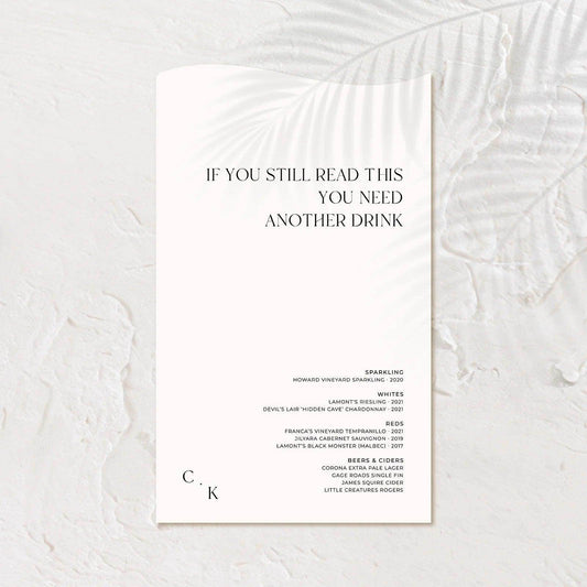 Sophisticated Bar Sign - Chloe 4 - Wedding Signs