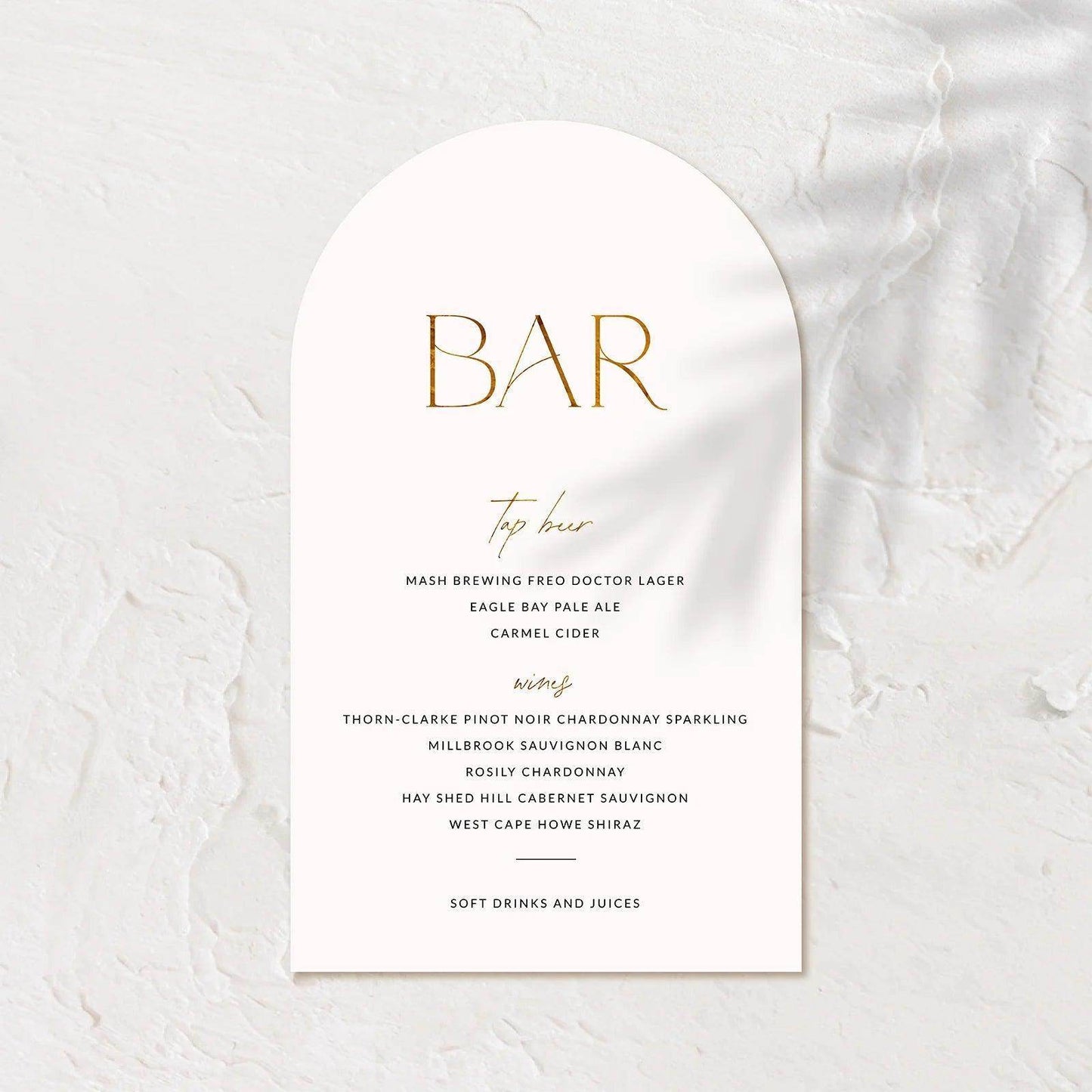 Sophisticated Bar Sign - Jessica 3 - Wedding Signs