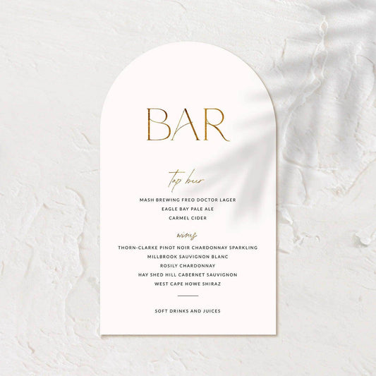 Sophisticated Bar Sign - Jessica 3 - Wedding Signs
