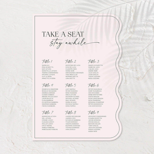 Sophisticated Seating Chart - Josephine 3 - Wedding Signs