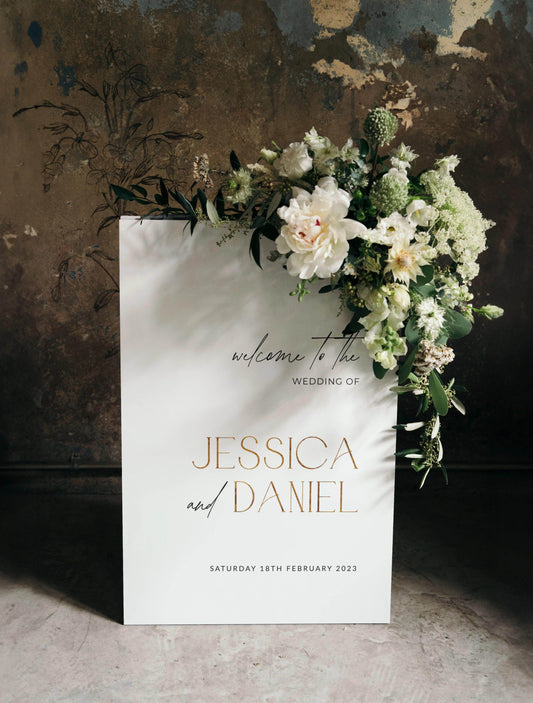 Sophisticated Wedding Sign - Jessica 1 - Wedding Signs