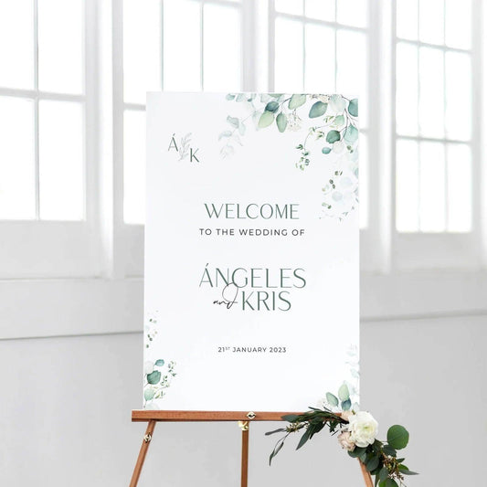 Sophisticated Welcome Sign - Angeles - Wedding Signs