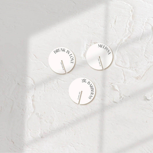 Stylish Acrylic Drinks Tag - Ariana 2 - Wedding Signs