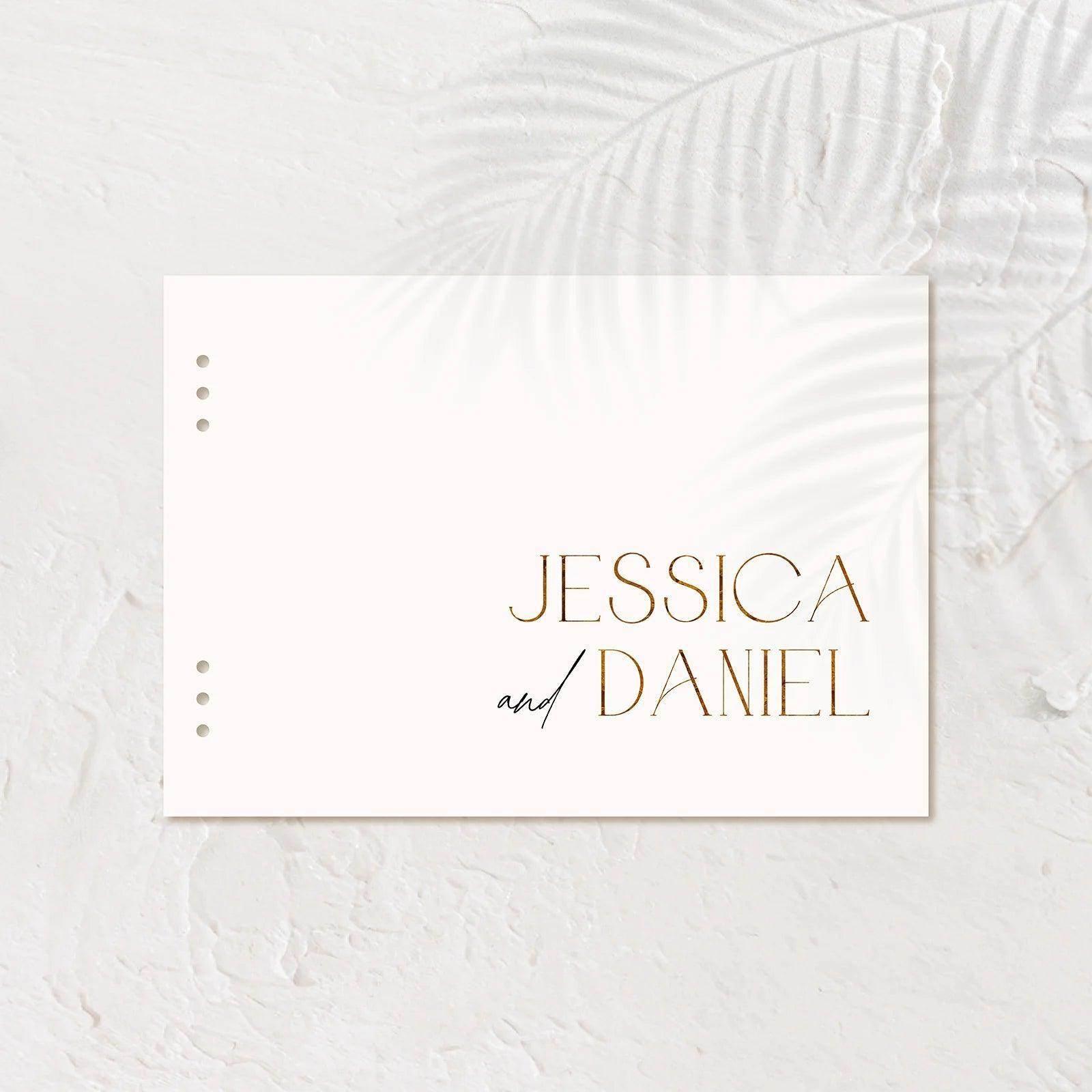 Stylish Acrylic Guest Book - Jessica 2 - Wedding Signs