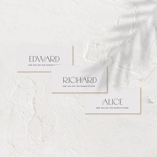 Stylish Place Cards - Jessica 2 - Wedding Signs