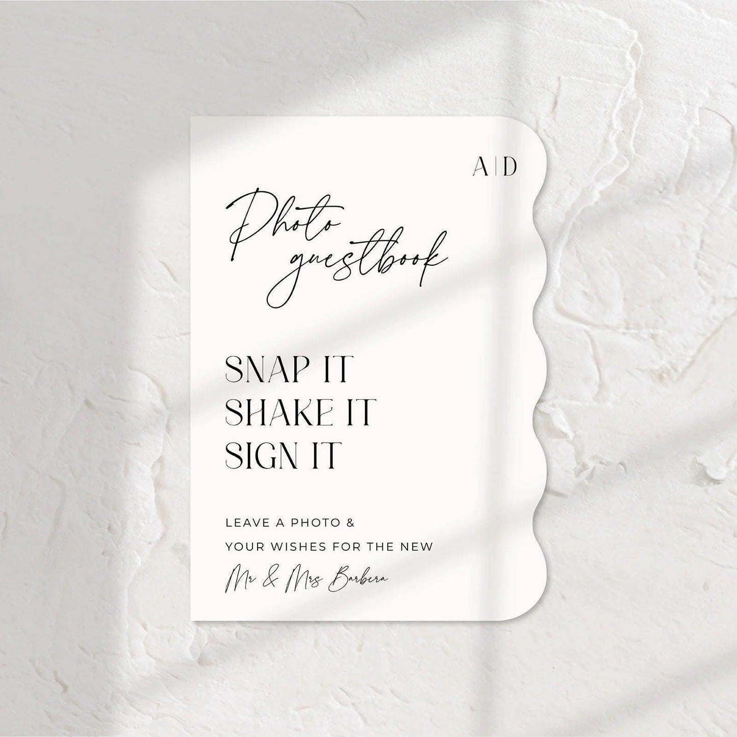 Stylish Small Wedding Signs - Ariana 3 - Wedding Signs