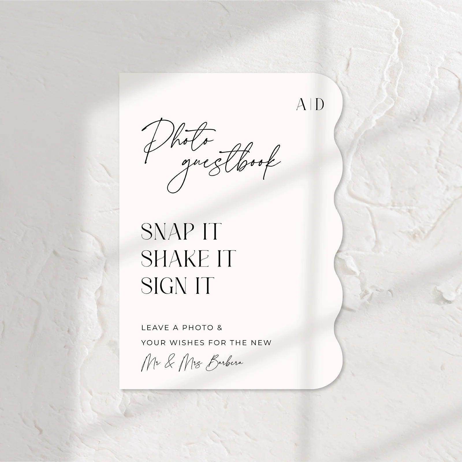 Stylish Small Wedding Signs - Ariana 3 - Wedding Signs