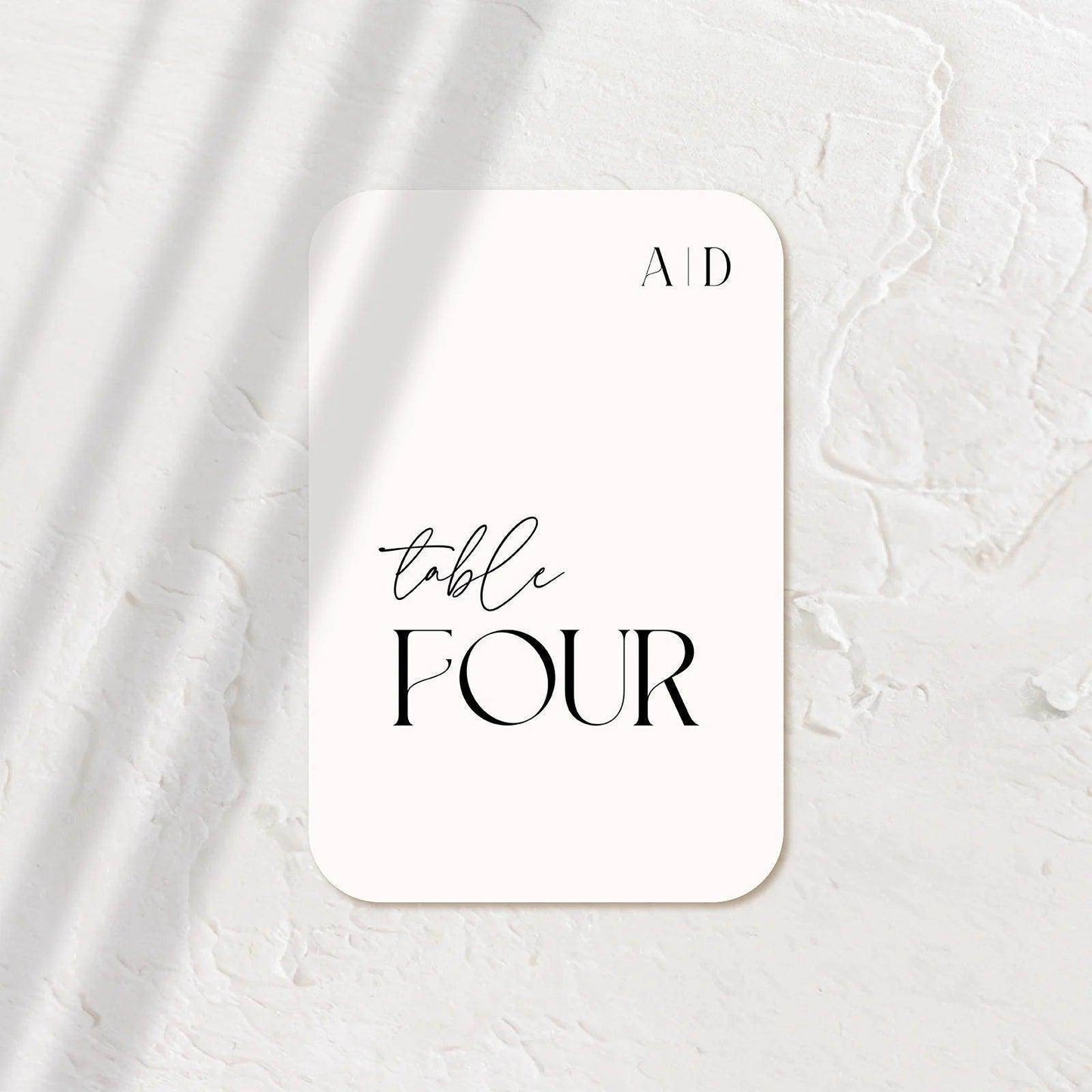 Stylish Table Numbers - Ariana 1 - Wedding Signs