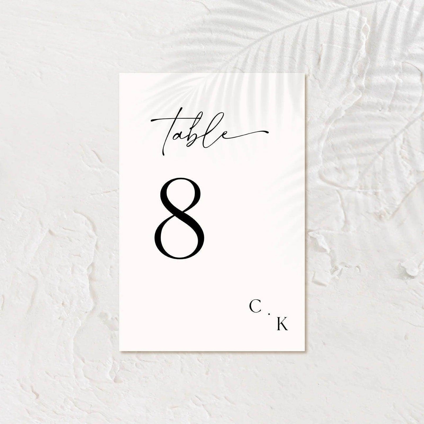 Stylish Table Numbers - Chloe 3 - Wedding Signs