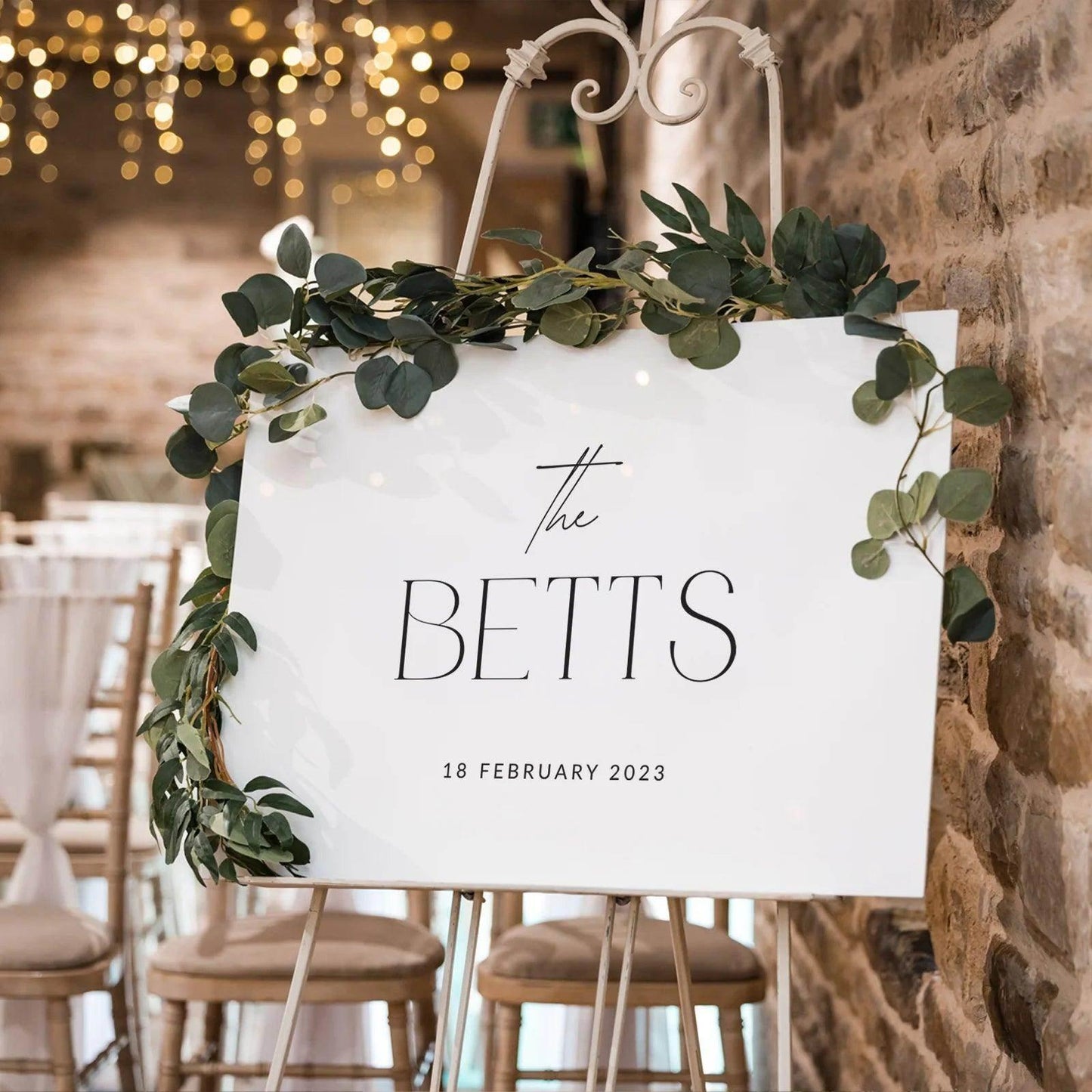 Stylish Wedding Welcome Sign - Jessica 7 - Wedding Signs