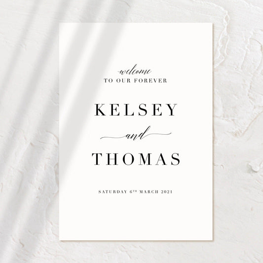 Stylish Welcome Sign - Kelsey - Wedding Signs