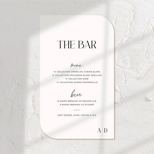 Timeless Bar Sign - Ariana 5 - Wedding Signs