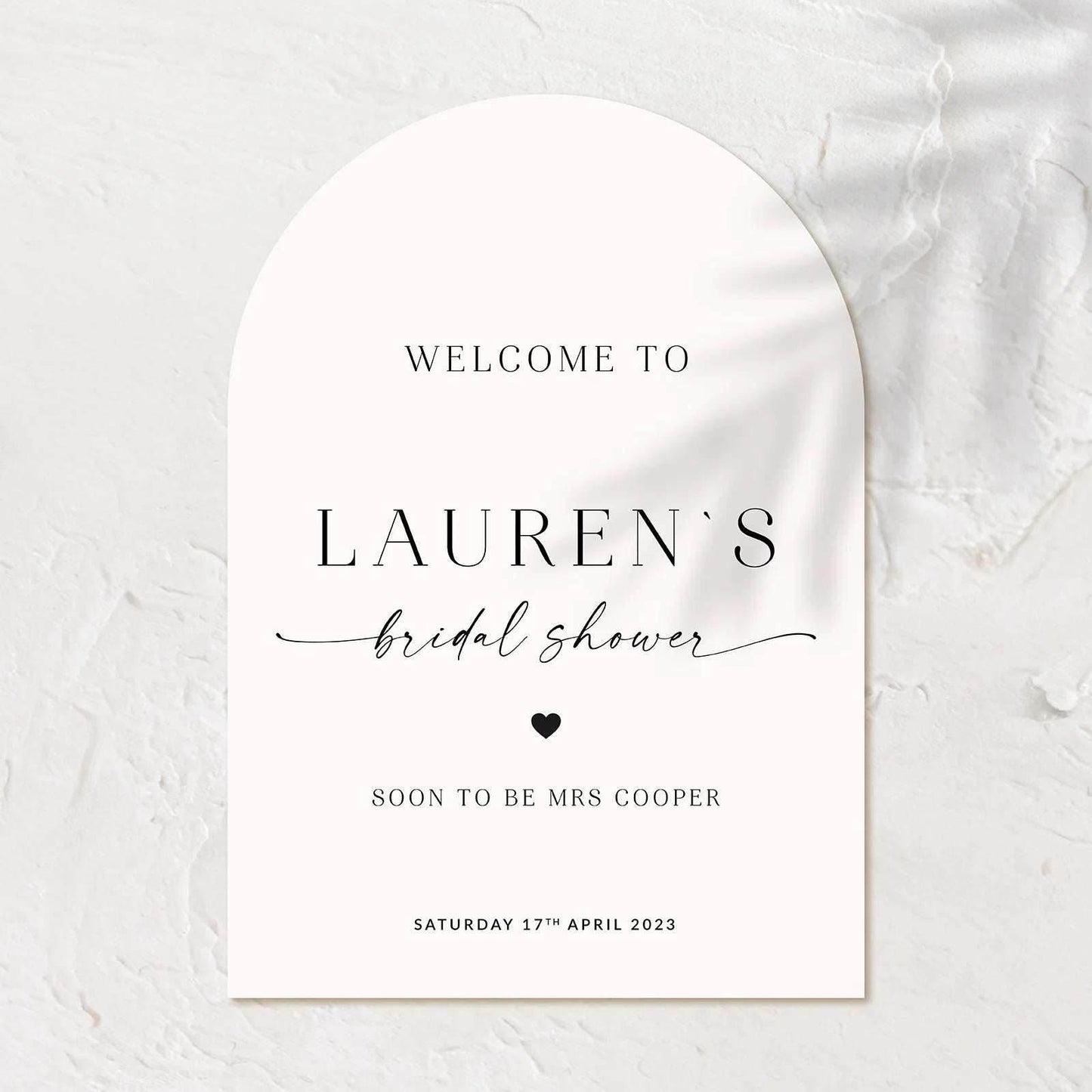Timeless Bridal Shower Welcome Sign - Josephine 3 - Wedding Signs