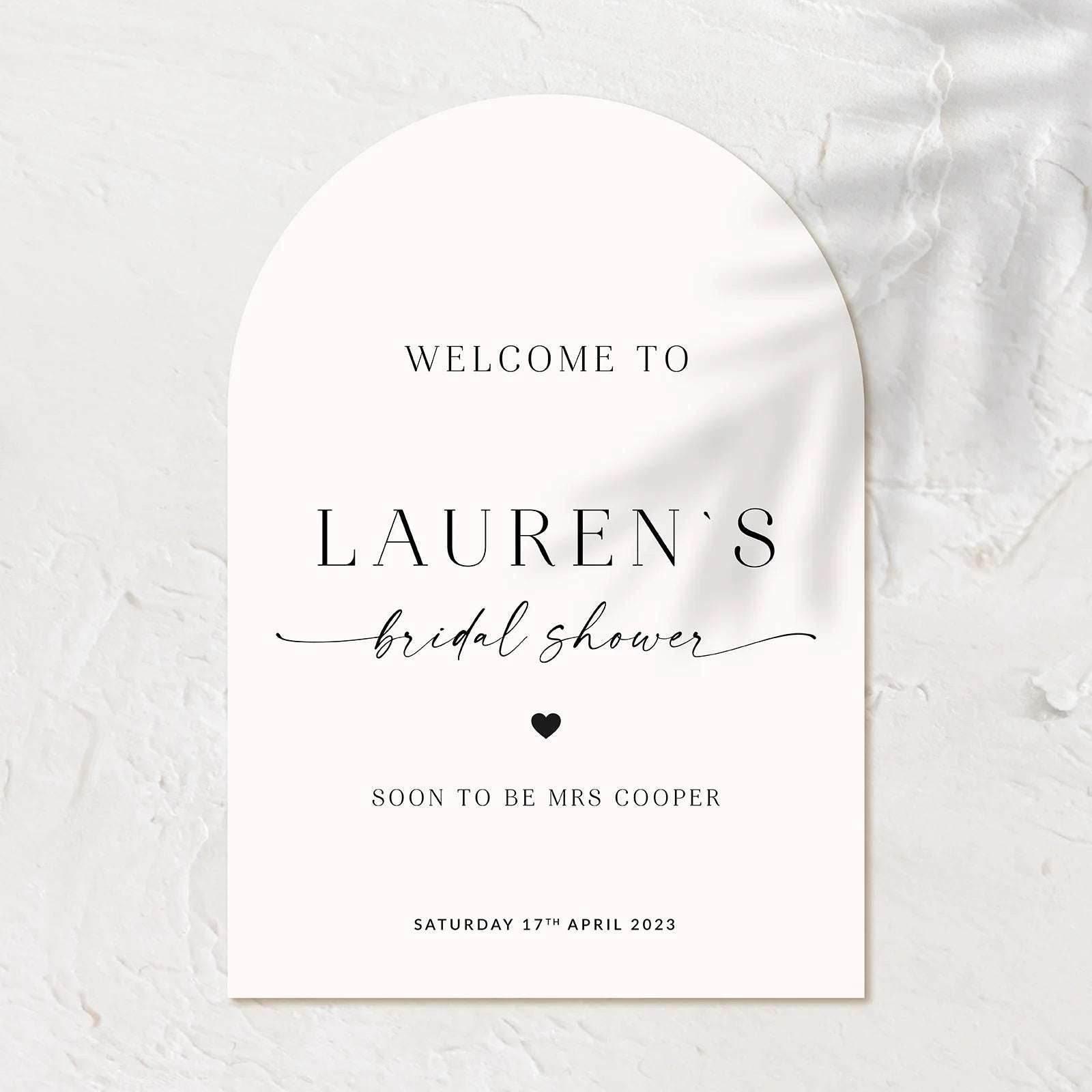 Timeless Bridal Shower Welcome Sign - Josephine 3 - Wedding Signs