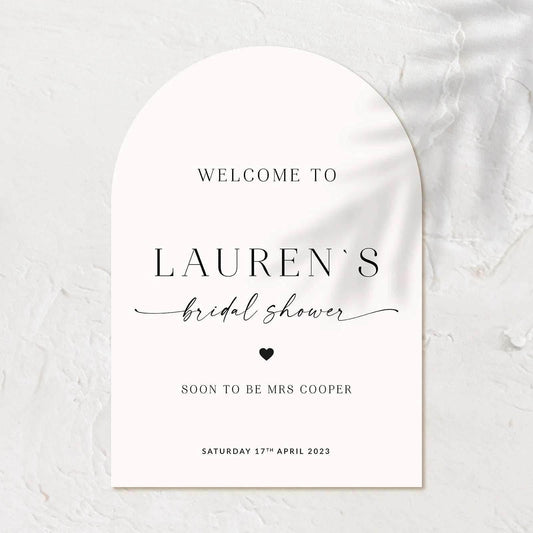 Timeless Bridal Shower Welcome Sign - Josephine 3 - Wedding Signs