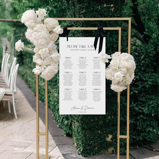 Timeless Seating Chart - Ariana 2 - Wedding Signs