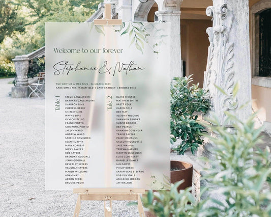 Timeless Seating Chart - Stephanie 3 - Wedding Signs
