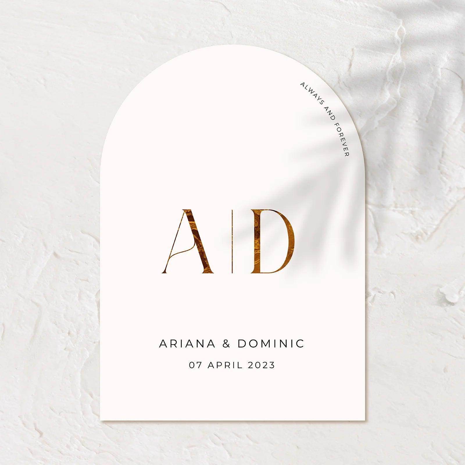 Timeless Welcome Sign - Ariana 1 - Wedding Signs