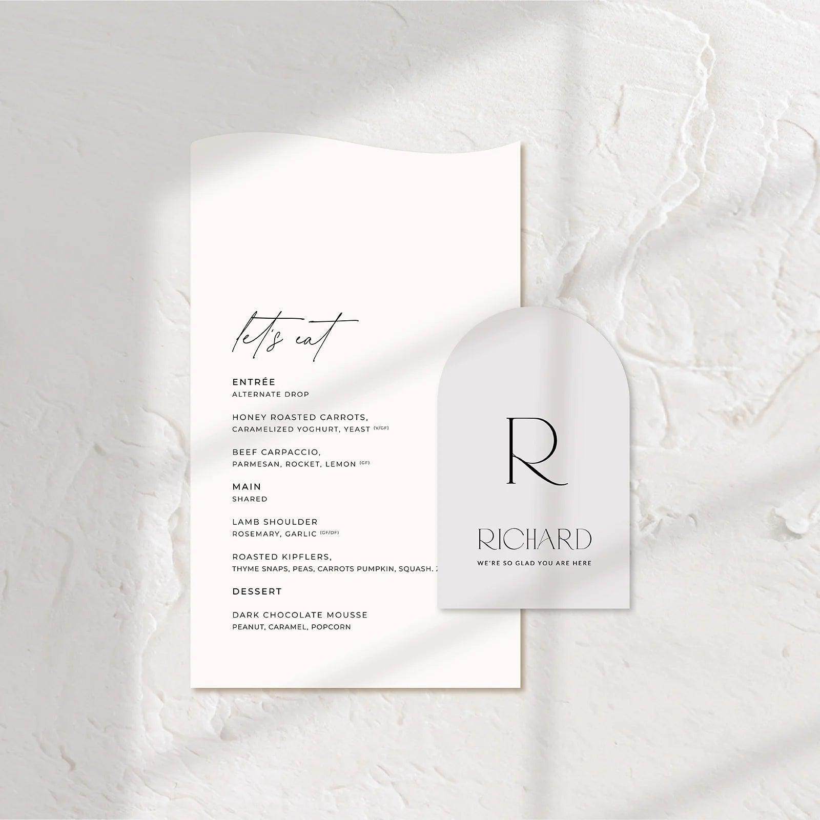 Trendy Wedding Menu - Jessica 4 - Wedding Signs