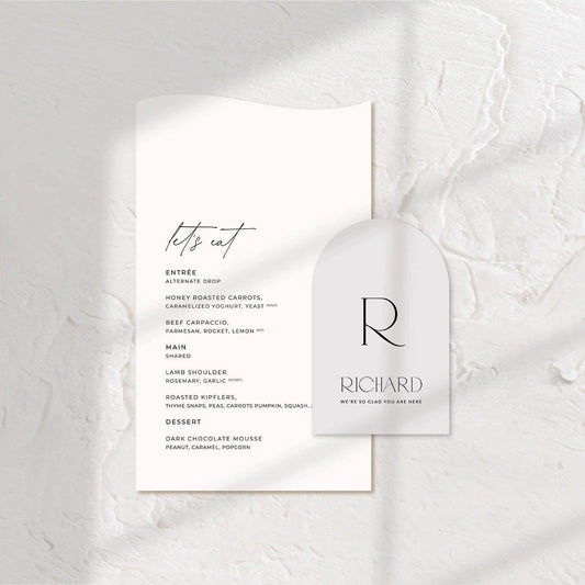 Trendy Wedding Menu - Jessica 4 - Wedding Signs