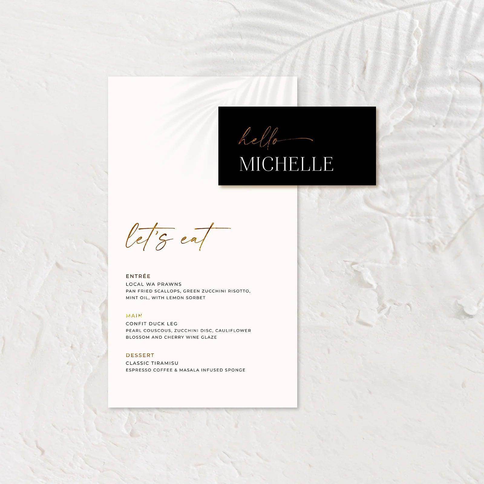 Trendy Wedding Menu - Josephine 4 - Wedding Signs
