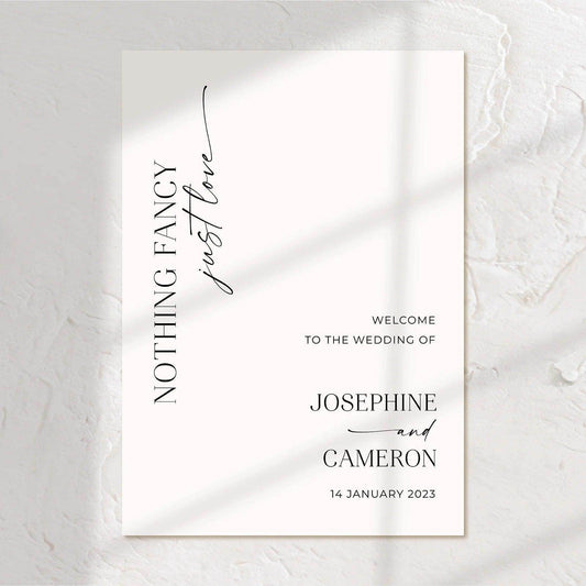 Trendy Wedding Welcome Sign - Josephine 3 - Wedding Signs