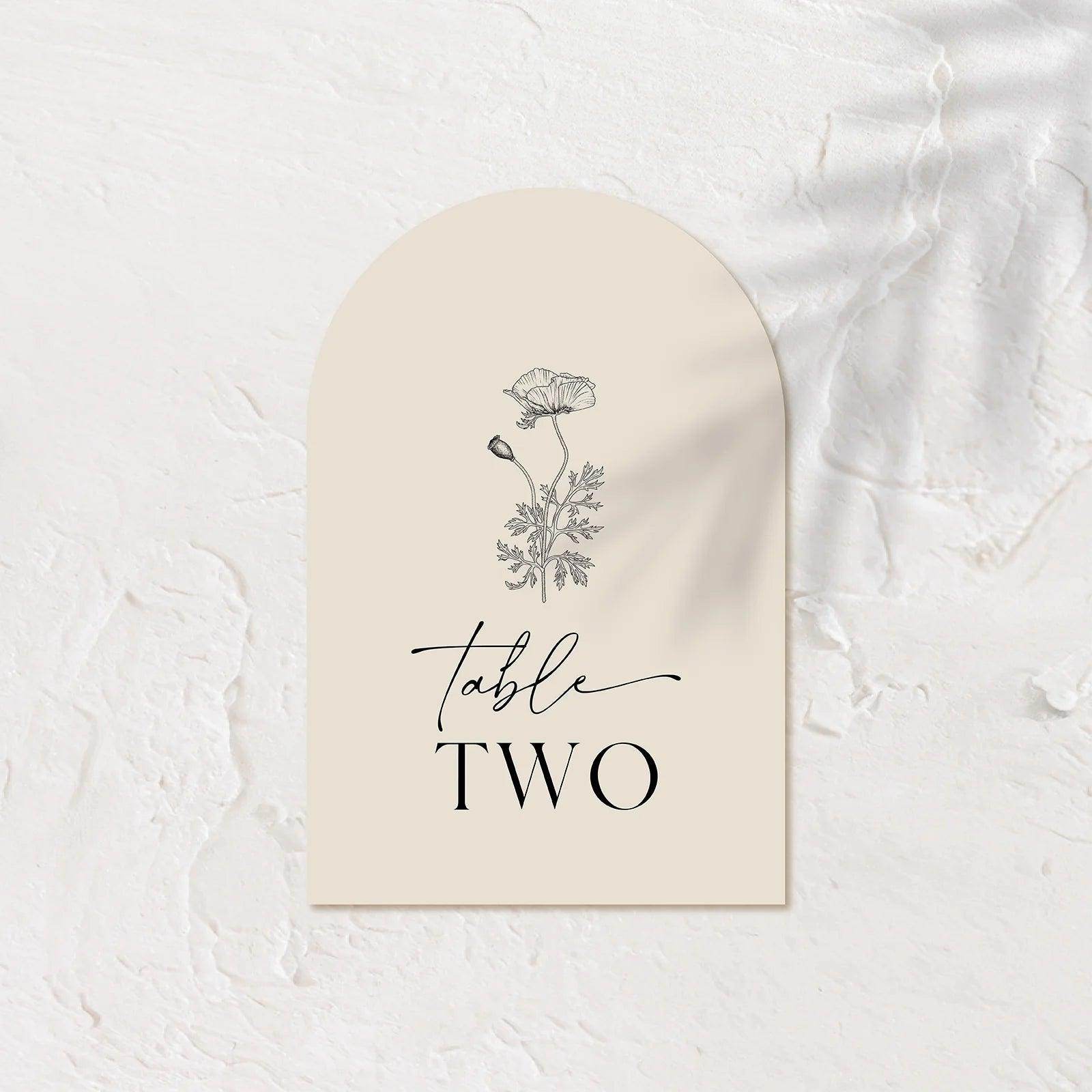 Unique Table Numbers - Chloe 2 - Wedding Signs