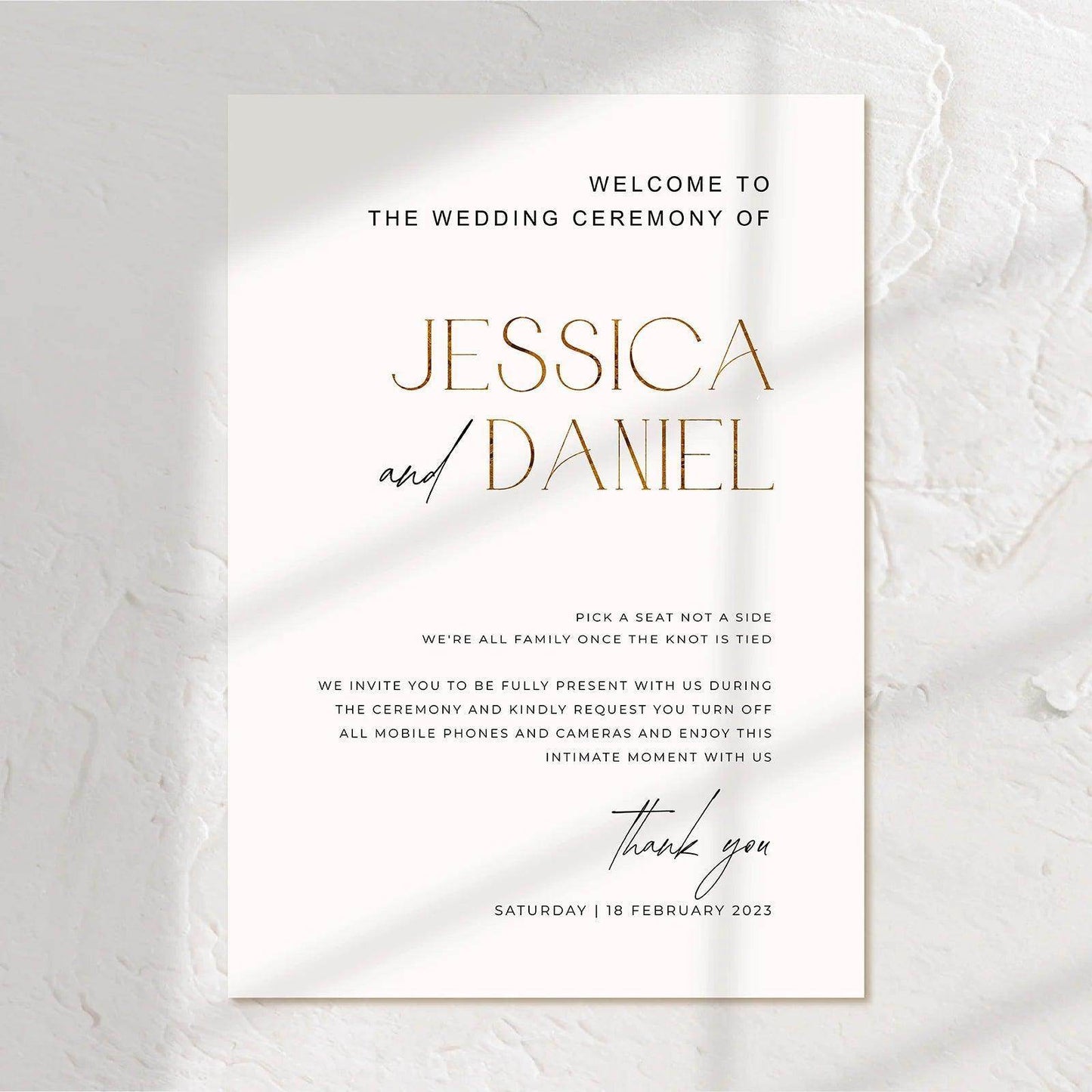 Unique Unplugged Wedding Sign - Jessica 3 - Wedding Signs