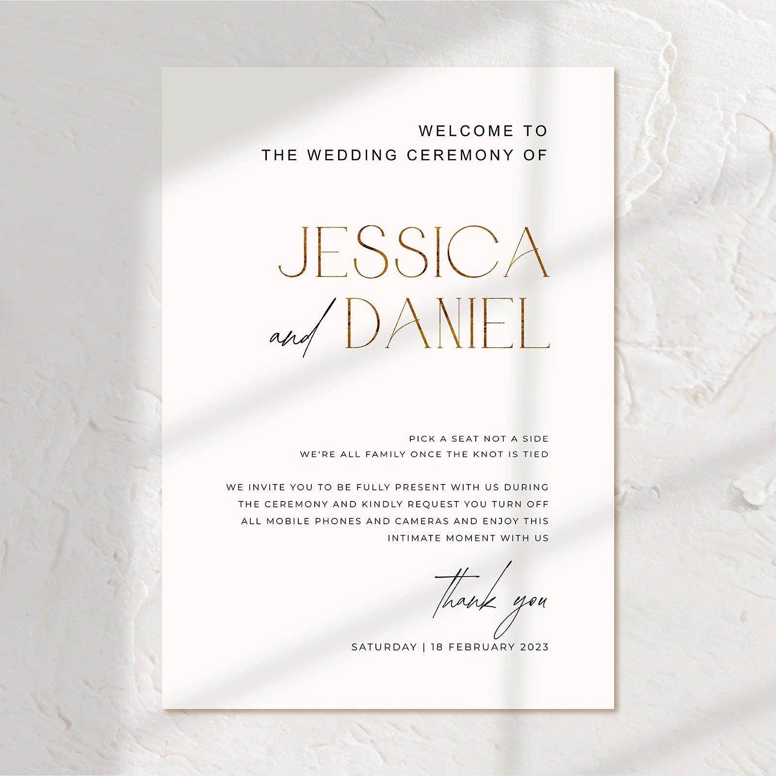 Unique Unplugged Wedding Sign - Jessica 3 - Wedding Signs