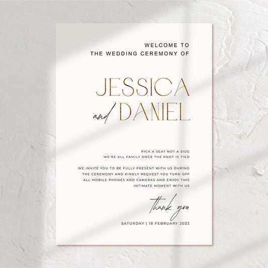Unique Unplugged Wedding Sign - Jessica 3 - Wedding Signs