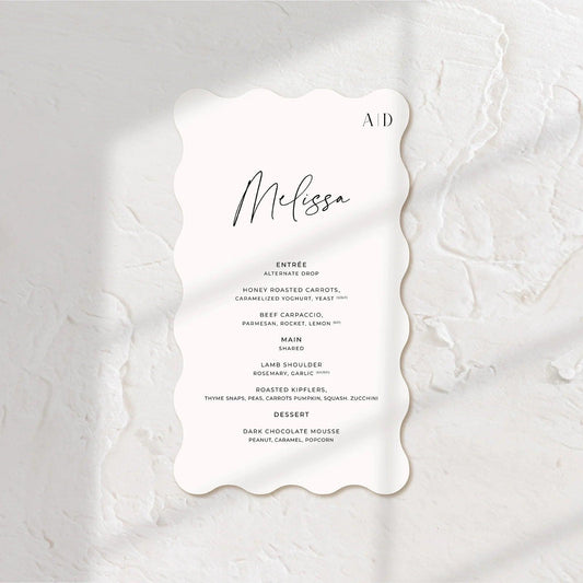 Chic Wedding Menu - Ariana - 3