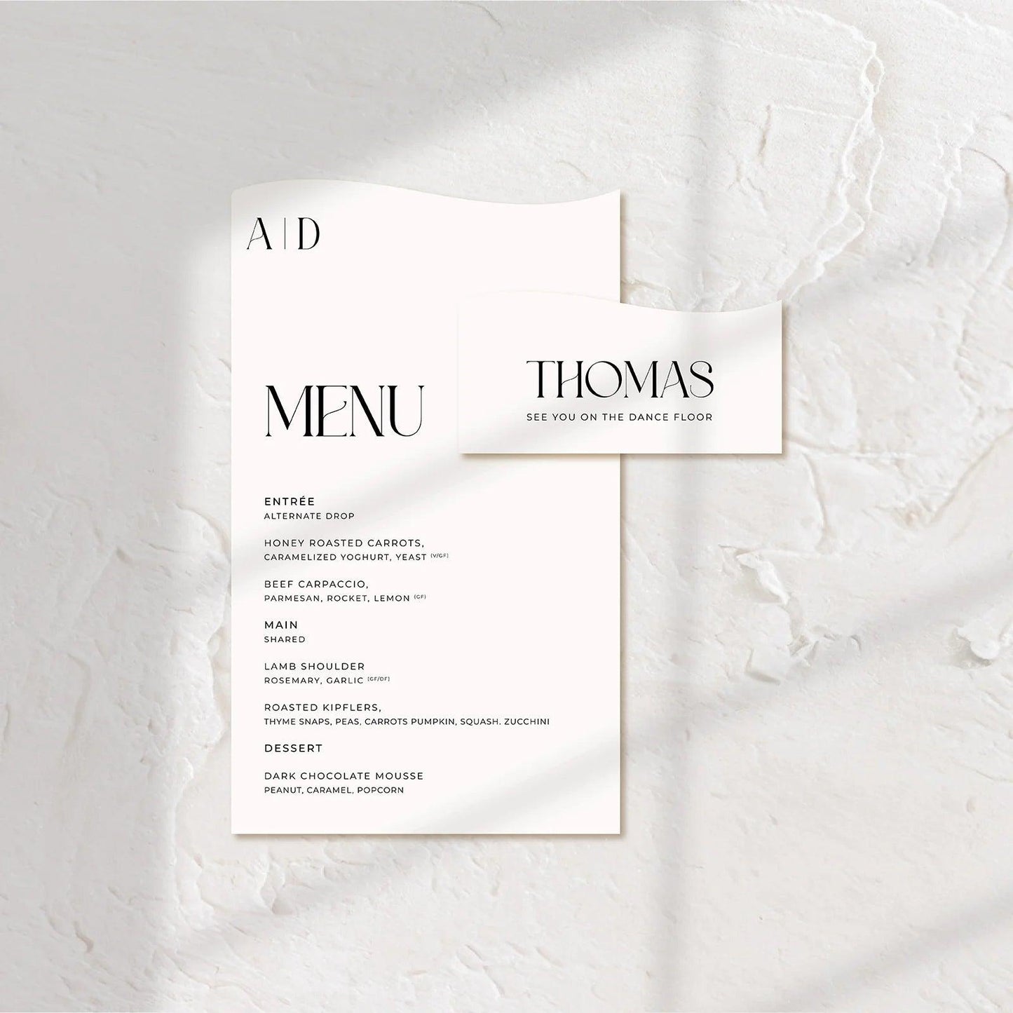 Elegant Wedding Menu - Ariana - 1